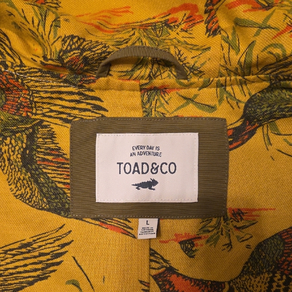 Toad&Co Olive Hooded Utility Jacket with Contrast Lining - Picture 2 of 6